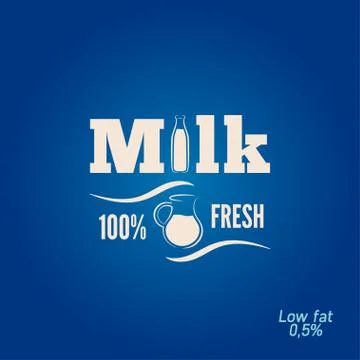 Milk bottle jar design menu background Stock Illustration