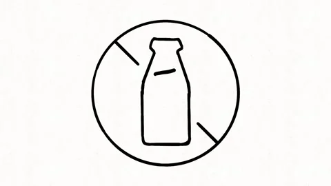 Milk Bottle Line Icon Doodle Animation Stock Footage 338000200