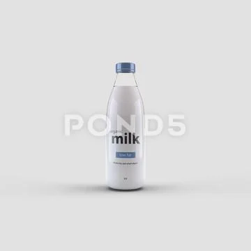 Milk Bottle Mockup PSD Template