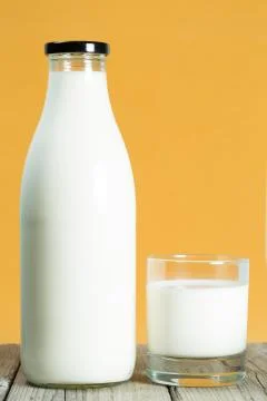 Milk bottle Stock Photos