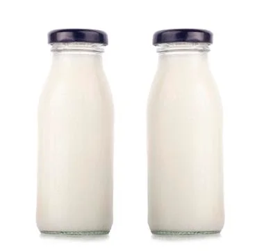 Milk in the bottle Stock Photos