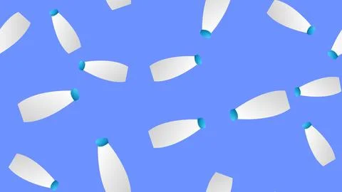 Milk Bottle Seamless Pattern vector isolated wallpaper background Illustrazione stock