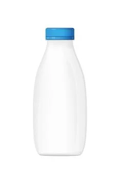 Milk bottle Vector illustration isolated on white background Illustrazione stock