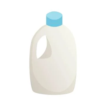 Milk bottle on white background. Vector illustration in trendy flat style. EPS Stock Illustration