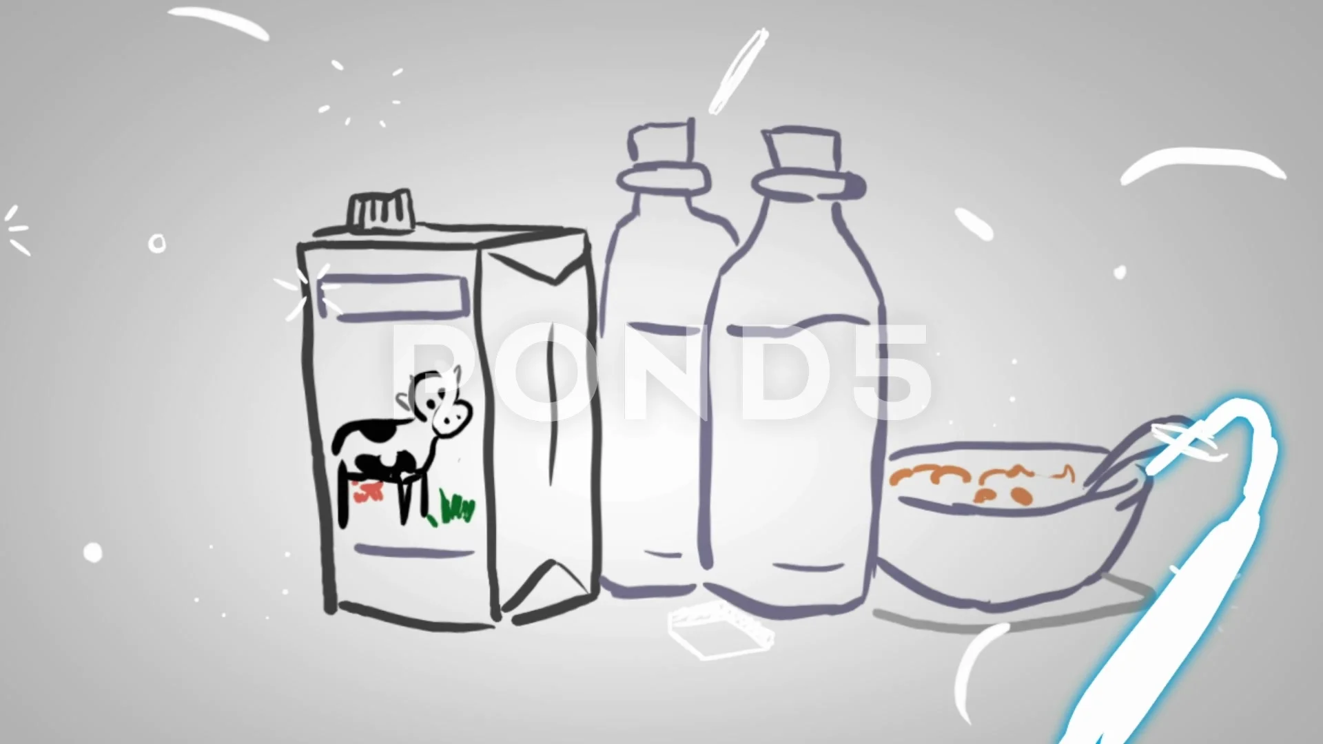 Milk Bottles - Animation - outline - Whi... | Stock Video | Pond5