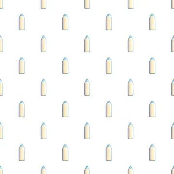 Milk bottles creating seamless beverage pattern background Stock Illustration