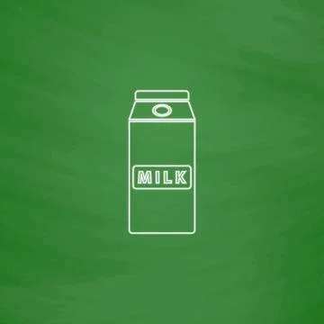 Milk box computer symbol Stock Illustration