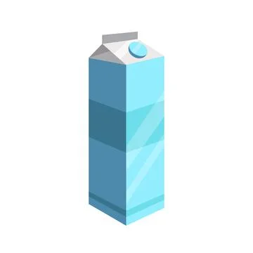 Milk box design element for illustration. flat icon. Illustrazione stock