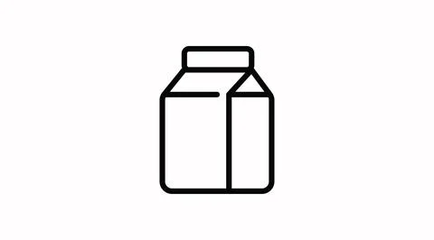 Milk Box Icon. Illustrazione stock