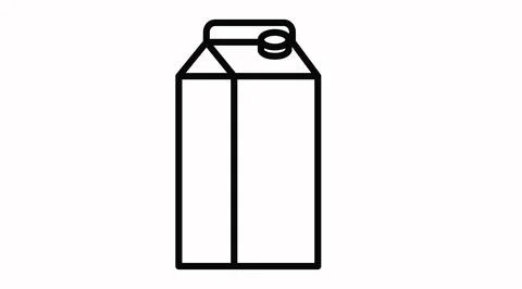 Milk Box Icon. Stock Illustration