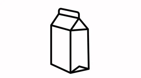 Milk Box Icon. Stock Illustration