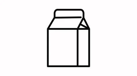 Milk Box Icon. Stock Illustration