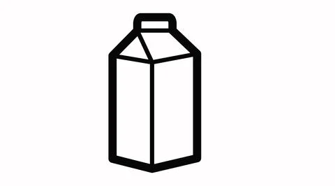 Milk Box Icon. Stock Illustration