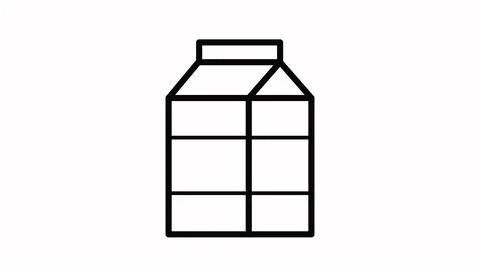 Milk Box Icon. Illustrazione stock