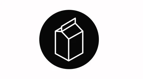 Milk Box Icon. Stock Illustration