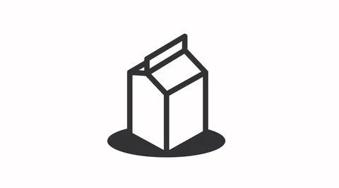 Milk Box Icon. Illustrazione stock