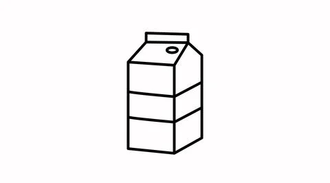 Milk Box Icon. Illustrazione stock