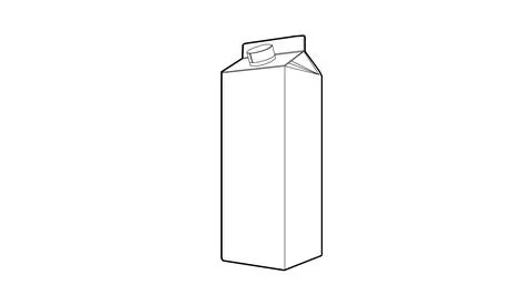 Milk Box Icon. Stock Illustration