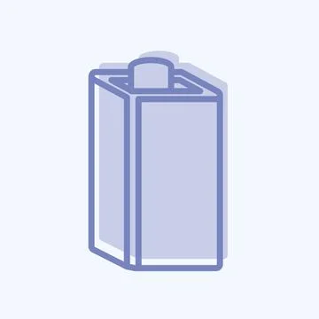 Milk box Icon in trendy two tone style isolated on soft blue background Stock Illustration