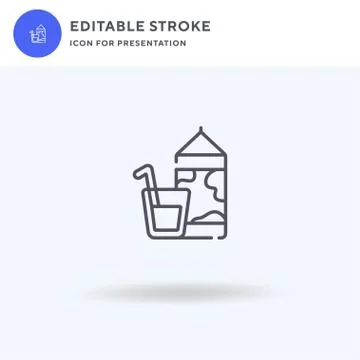 Milk Box icon vector, filled flat sign, solid pictogram isolated on white, logo 스톡 일러스트