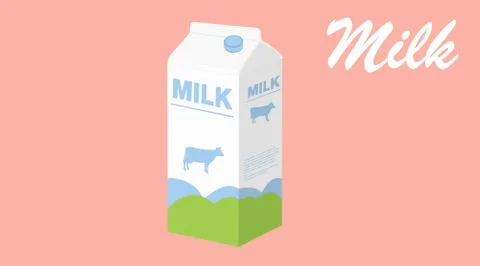 Milk Box Illustrazione stock