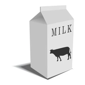 Milk box isolated template. Vector 스톡 일러스트