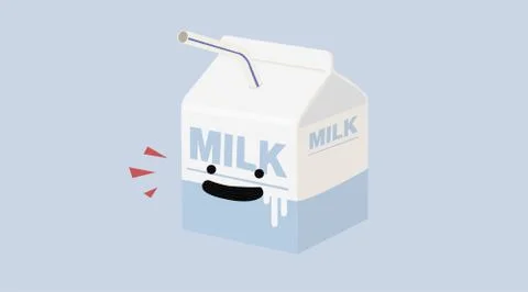 Milk box with a smile Stock Illustration
