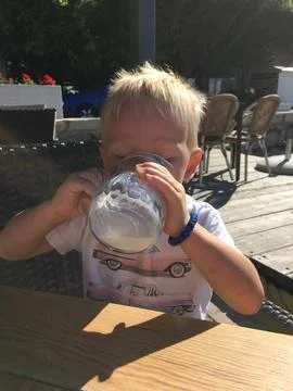 Milk boy Stock Photos