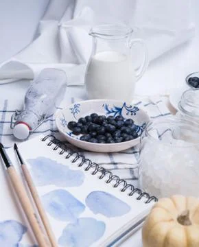 Milk breakfast Stock Photos