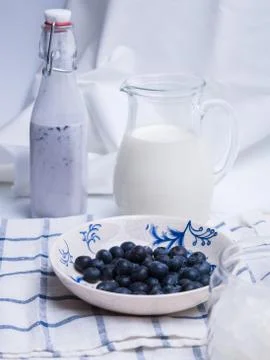 Milk breakfast Stock Photos