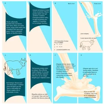 Milk brochure Stock Illustration