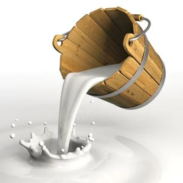 Milk bucket Stock Illustration
