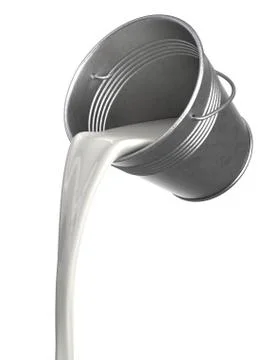 Milk bucket Stock Illustration