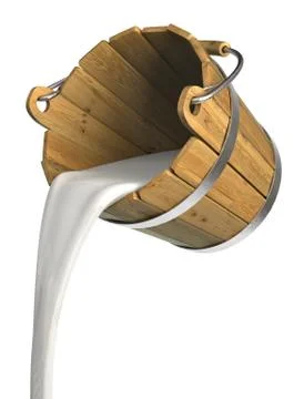 Milk bucket Stock Illustration