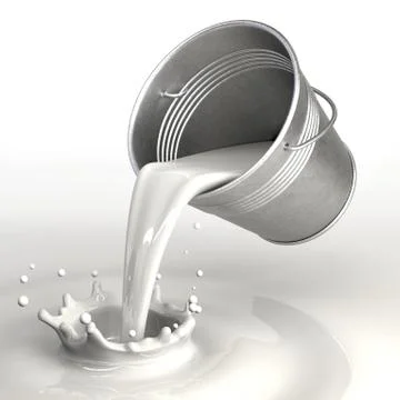 Milk bucket Stock Illustration