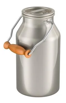 Milk Can With Handle, 3D rendering Illustration