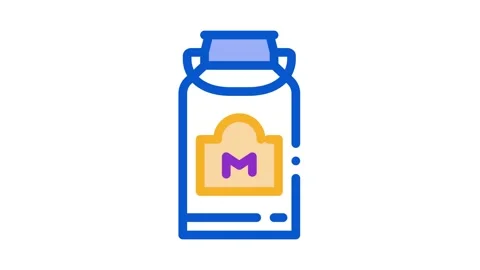 Milk can with handle Icon Animation Vidéo 145282410