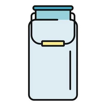 Milk can icon representing dairy farming and agriculture Stock Illustration