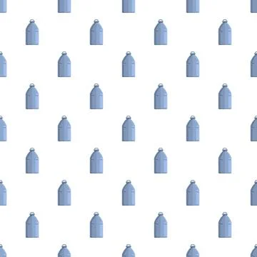 Milk cans forming a seamless pattern background Stock Illustration