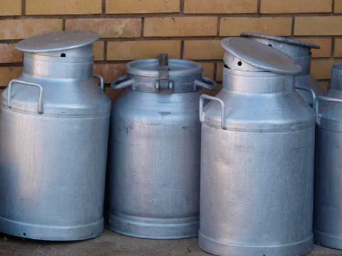 Milk cans Fotos de archivo