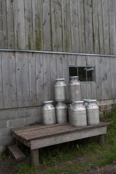 Milk Cans Stock Photos