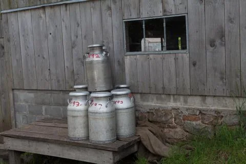 Milk Cans Stock Photos