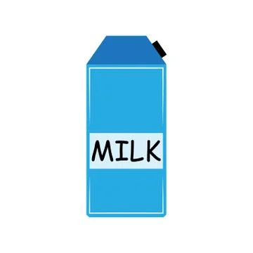 Milk carton box isolated. Vector illustration Stock Illustration