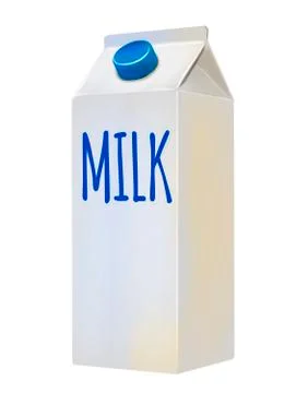 Milk carton box, milk processing stage. illustration. dairy product Ilustração Stock