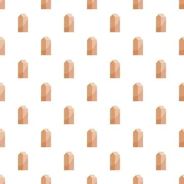 Milk carton box packaging seamless repeating pattern Stock Illustration