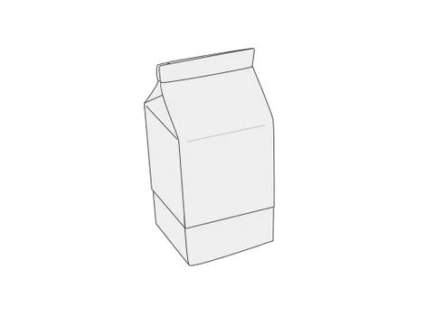 Milk Carton Box Vector Illustrazione stock