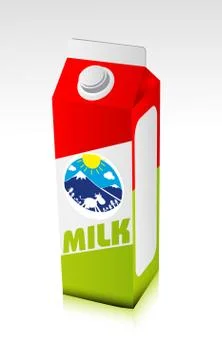 Milk carton Stock Illustration