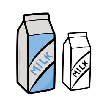 Milk carton pack Stock Illustration
