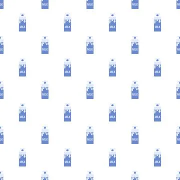 Milk carton packaging creating a seamless pattern design Stock Illustration