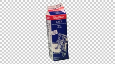 Milk Carton Turntable On Alpha Stock Footage 46490899